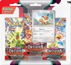 POKEMON 45598 PKM Pokémon Karmesin & Purpur Obsidianflammen - 3er-Pack - 2fach Sortiert