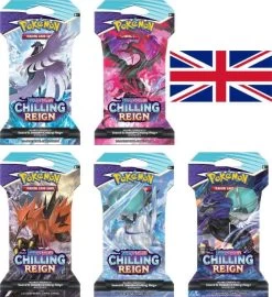 Pokemon Chilling Reign - Sleeved Booster - Alle 5 Artworks ENGLISCH