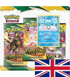 Pokemon Evolving Skies - 3-Pack-Blister Eiscue ENGLISCH