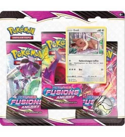 Pokemon Schwert & Schild - Fusionsangriff - 3-Pack-Blister Evoli
