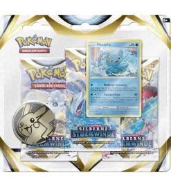Pokemon Schwert & Schild - Silberne Sturmwinde - 3-Pack-Blister Manaphy
