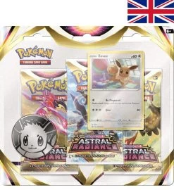 Pokemon Sword & Shield - Astral Radiance - 3-Pack-Blister Eevee EN