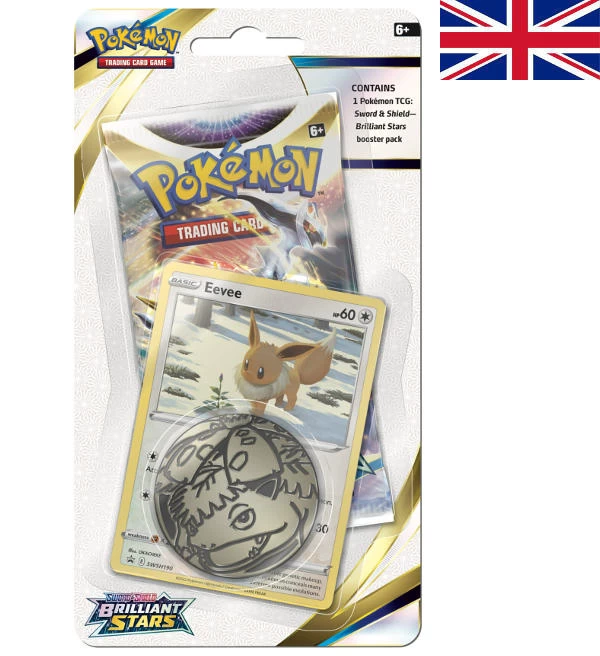 Pokemon Sword & Shield - Brilliant Stars - Checklane Blister Eevee ENGLISCH 1 Pokemon Sword & Shield - Brilliant Stars - Checklane Blister Eevee ENGLISCH